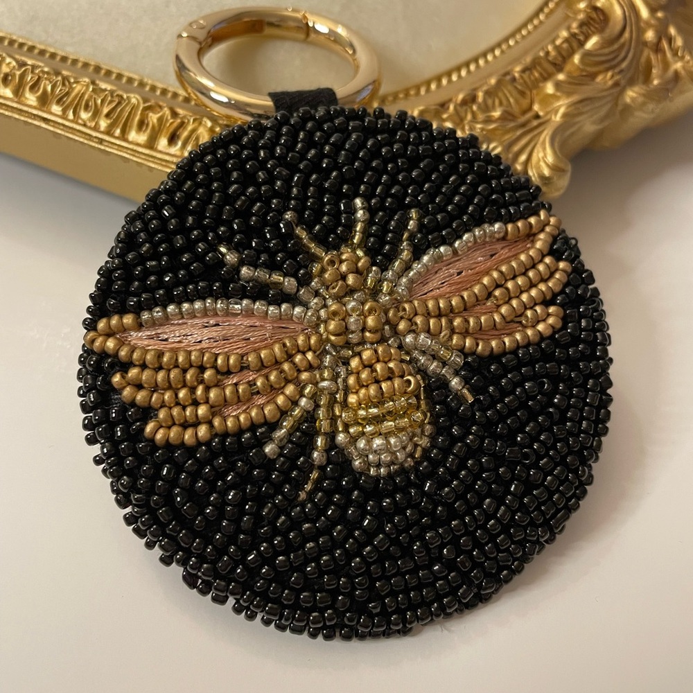 Beaded Bee Keychain